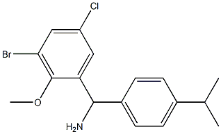  (3-bromo-5-chloro-2-methoxyphenyl)[4-(propan-2-yl)phenyl]methanamine
