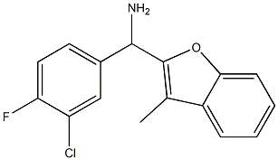 (3-chloro-4-fluorophenyl)(3-methyl-1-benzofuran-2-yl)methanamine,,结构式