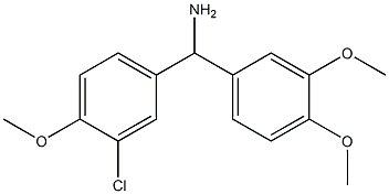 (3-chloro-4-methoxyphenyl)(3,4-dimethoxyphenyl)methanamine,,结构式