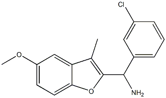 (3-chlorophenyl)(5-methoxy-3-methyl-1-benzofuran-2-yl)methanamine,,结构式