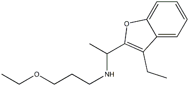 (3-ethoxypropyl)[1-(3-ethyl-1-benzofuran-2-yl)ethyl]amine 化学構造式