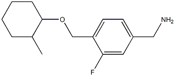 (3-fluoro-4-{[(2-methylcyclohexyl)oxy]methyl}phenyl)methanamine 结构式