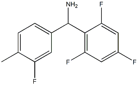 (3-fluoro-4-methylphenyl)(2,4,6-trifluorophenyl)methanamine Structure