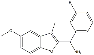 (3-fluorophenyl)(5-methoxy-3-methyl-1-benzofuran-2-yl)methanamine Struktur