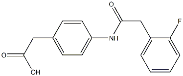 (4-{[(2-fluorophenyl)acetyl]amino}phenyl)acetic acid Structure