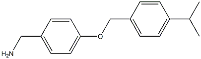 (4-{[4-(propan-2-yl)phenyl]methoxy}phenyl)methanamine,,结构式