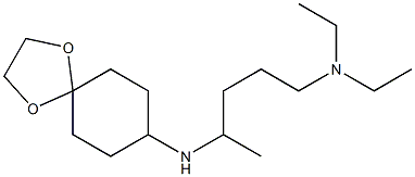 (4-{1,4-dioxaspiro[4.5]decan-8-ylamino}pentyl)diethylamine 化学構造式