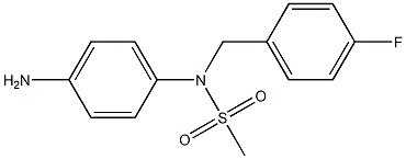 (4-aminophenyl)-N-[(4-fluorophenyl)methyl]methanesulfonamide 结构式