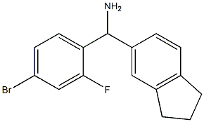 (4-bromo-2-fluorophenyl)(2,3-dihydro-1H-inden-5-yl)methanamine Structure