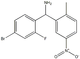 (4-bromo-2-fluorophenyl)(2-methyl-5-nitrophenyl)methanamine Structure