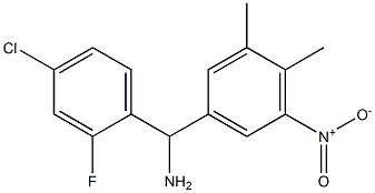 (4-chloro-2-fluorophenyl)(3,4-dimethyl-5-nitrophenyl)methanamine,,结构式