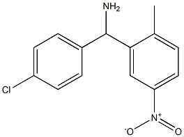 (4-chlorophenyl)(2-methyl-5-nitrophenyl)methanamine Structure