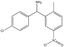 (4-chlorophenyl)(2-methyl-5-nitrophenyl)methanamine,,结构式