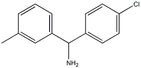 (4-chlorophenyl)(3-methylphenyl)methanamine,,结构式