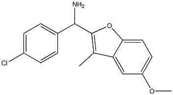 (4-chlorophenyl)(5-methoxy-3-methyl-1-benzofuran-2-yl)methanamine Structure