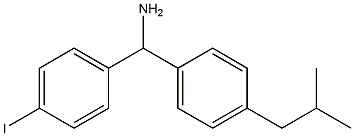 (4-iodophenyl)[4-(2-methylpropyl)phenyl]methanamine 化学構造式