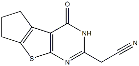 (4-oxo-3,5,6,7-tetrahydro-4H-cyclopenta[4,5]thieno[2,3-d]pyrimidin-2-yl)acetonitrile 结构式