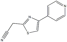 (4-pyridin-4-yl-1,3-thiazol-2-yl)acetonitrile 化学構造式