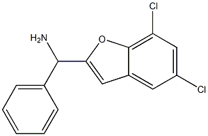 (5,7-dichloro-1-benzofuran-2-yl)(phenyl)methanamine Struktur