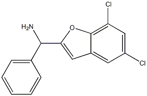 (5,7-dichloro-1-benzofuran-2-yl)(phenyl)methanamine Structure