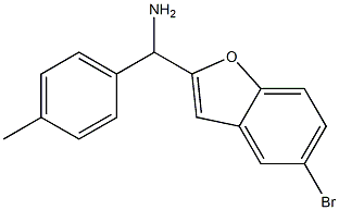 (5-bromo-1-benzofuran-2-yl)(4-methylphenyl)methanamine 化学構造式