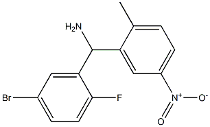 (5-bromo-2-fluorophenyl)(2-methyl-5-nitrophenyl)methanamine Structure