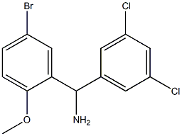 (5-bromo-2-methoxyphenyl)(3,5-dichlorophenyl)methanamine,,结构式
