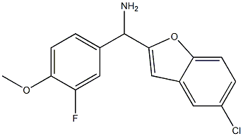 (5-chloro-1-benzofuran-2-yl)(3-fluoro-4-methoxyphenyl)methanamine Structure