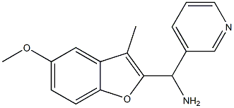 (5-methoxy-3-methyl-1-benzofuran-2-yl)(pyridin-3-yl)methanamine Structure