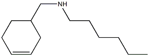 (cyclohex-3-en-1-ylmethyl)(hexyl)amine Structure