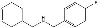 (cyclohex-3-en-1-ylmethyl)[(4-fluorophenyl)methyl]amine,,结构式