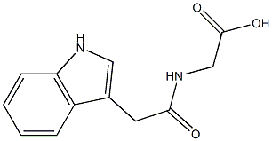 [(1H-indol-3-ylacetyl)amino]acetic acid Struktur