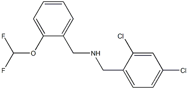 [(2,4-dichlorophenyl)methyl]({[2-(difluoromethoxy)phenyl]methyl})amine 化学構造式