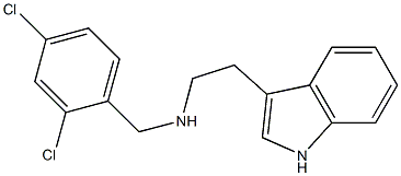 N-(2,4-ジクロロベンジル)-1H-インドール-3-(エタンアミン) 化学構造式