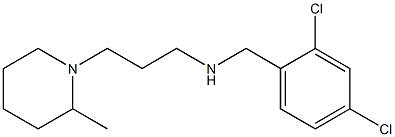 [(2,4-dichlorophenyl)methyl][3-(2-methylpiperidin-1-yl)propyl]amine,,结构式