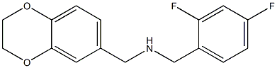 [(2,4-difluorophenyl)methyl](2,3-dihydro-1,4-benzodioxin-6-ylmethyl)amine,,结构式