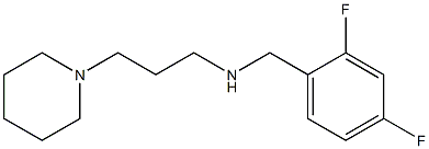 [(2,4-difluorophenyl)methyl][3-(piperidin-1-yl)propyl]amine,,结构式