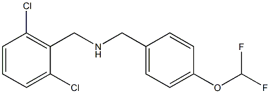 [(2,6-dichlorophenyl)methyl]({[4-(difluoromethoxy)phenyl]methyl})amine Structure