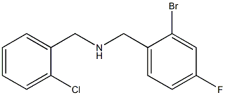 [(2-bromo-4-fluorophenyl)methyl][(2-chlorophenyl)methyl]amine Structure