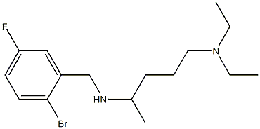[(2-bromo-5-fluorophenyl)methyl][5-(diethylamino)pentan-2-yl]amine,,结构式