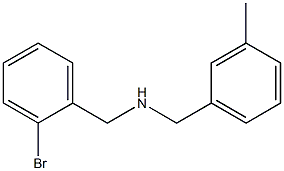 [(2-bromophenyl)methyl][(3-methylphenyl)methyl]amine Structure