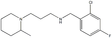 [(2-chloro-4-fluorophenyl)methyl][3-(2-methylpiperidin-1-yl)propyl]amine,,结构式