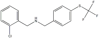 [(2-chlorophenyl)methyl]({4-[(trifluoromethyl)sulfanyl]phenyl}methyl)amine Structure