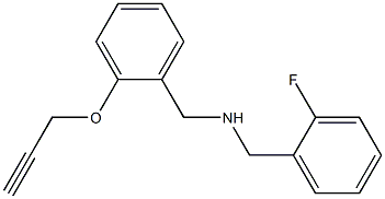 [(2-fluorophenyl)methyl]({[2-(prop-2-yn-1-yloxy)phenyl]methyl})amine Structure