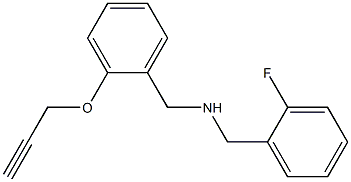 [(2-fluorophenyl)methyl]({[2-(prop-2-yn-1-yloxy)phenyl]methyl})amine,,结构式