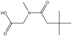 [(3,3-dimethylbutanoyl)(methyl)amino]acetic acid,,结构式