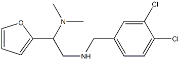 [(3,4-dichlorophenyl)methyl][2-(dimethylamino)-2-(furan-2-yl)ethyl]amine,,结构式