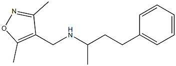 [(3,5-dimethyl-1,2-oxazol-4-yl)methyl](4-phenylbutan-2-yl)amine,,结构式