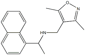 [(3,5-dimethyl-1,2-oxazol-4-yl)methyl][1-(naphthalen-1-yl)ethyl]amine 化学構造式