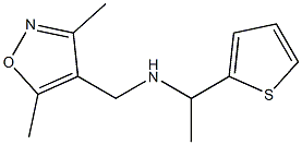 [(3,5-dimethyl-1,2-oxazol-4-yl)methyl][1-(thiophen-2-yl)ethyl]amine,,结构式